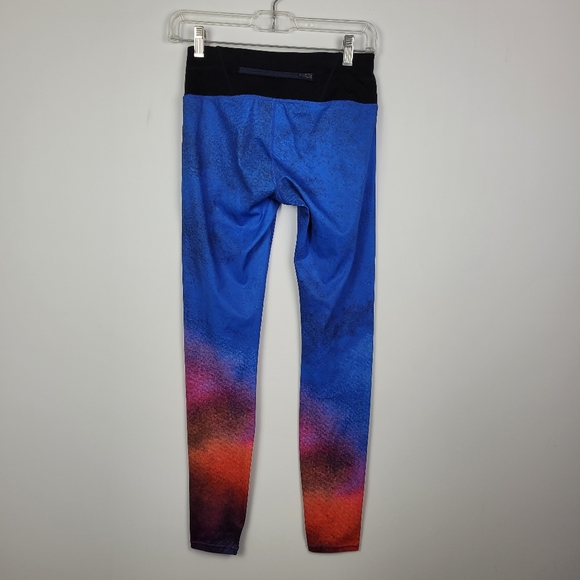 ATHLETA Speed Sonar Galaxy Leggings Size XS Blue Orange Yoga Athletic Workout - Picture 6 of 10